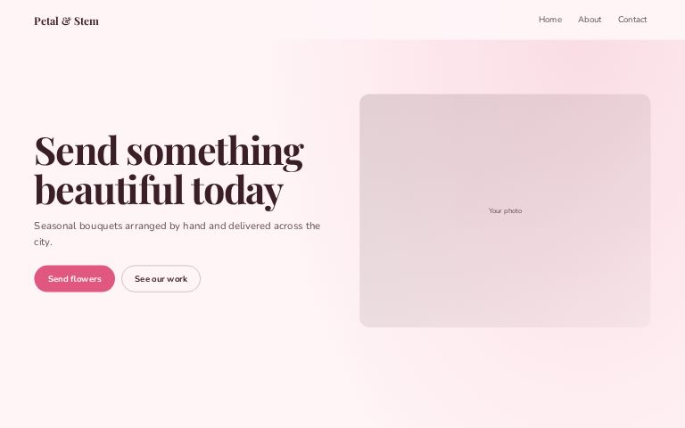 Petal & Stem website template