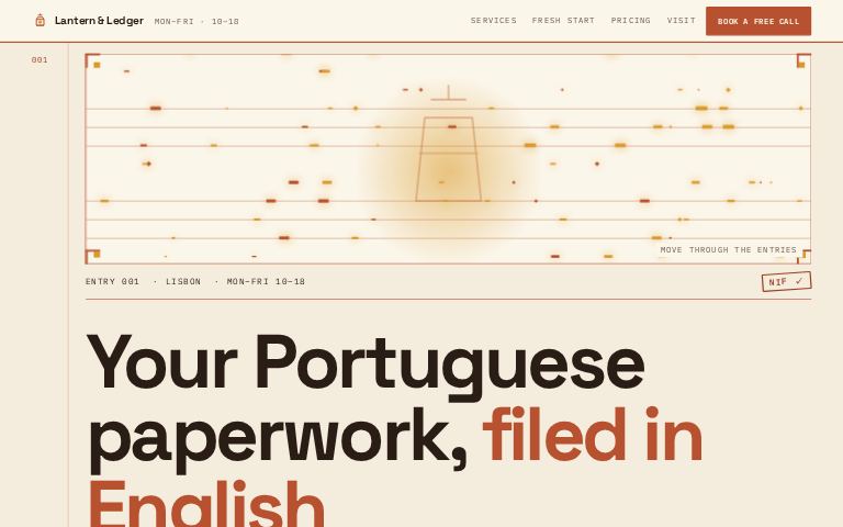 Lantern & Ledger Bookkeeping · Lantern Index website template
