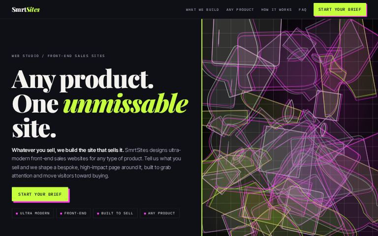 Product Prism website template