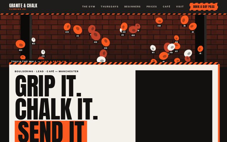 Granite & Chalk Climbing Co. · Chalk Mill Live website template