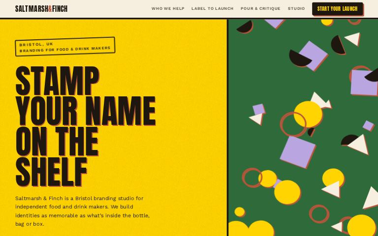Saltmarsh & Finch · Pressed Poster website template