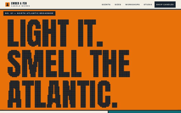 Ember & Fen Candle Works · Low Tide Poster website template