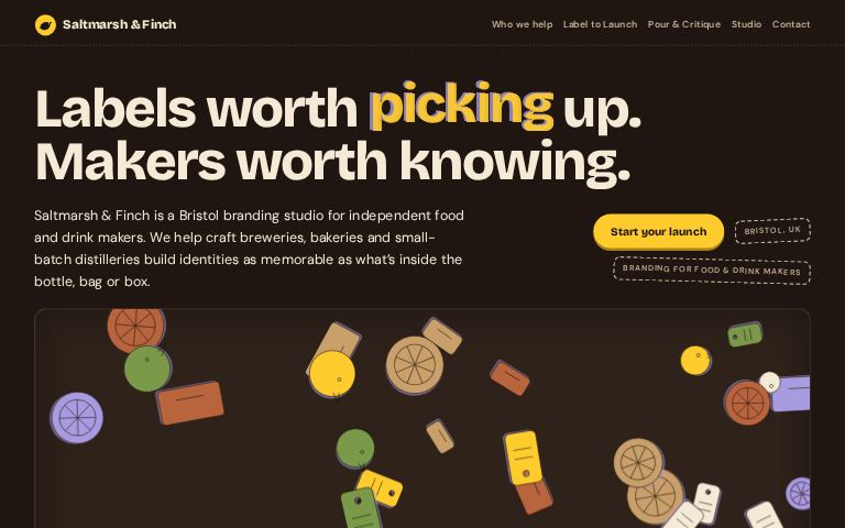 Saltmarsh & Finch · Proof Wall website template