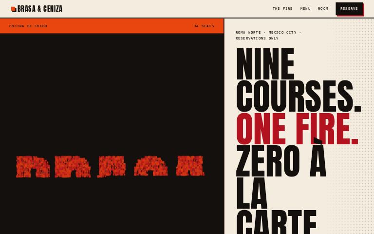 Brasa & Ceniza · Poster Fire website template