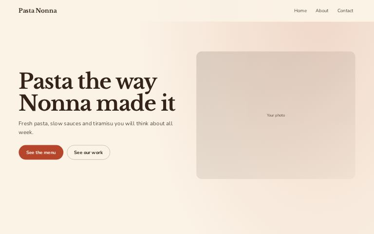 Pasta Nonna website template