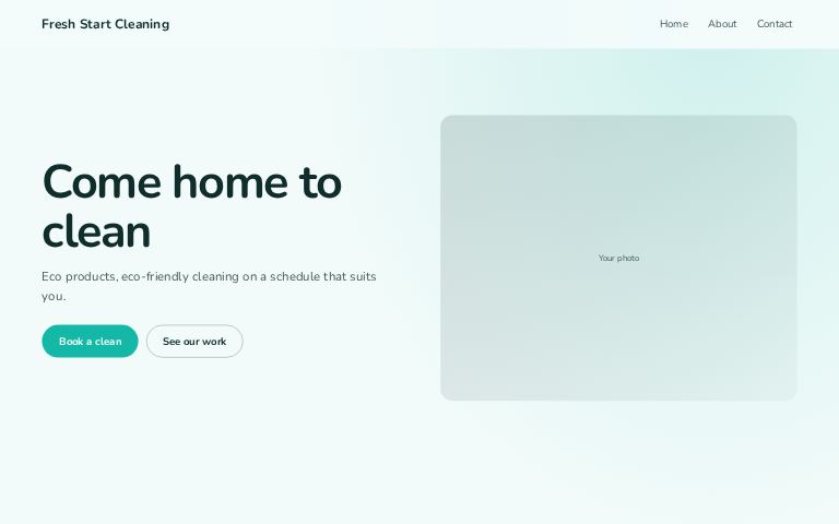Fresh Start Cleaning website template