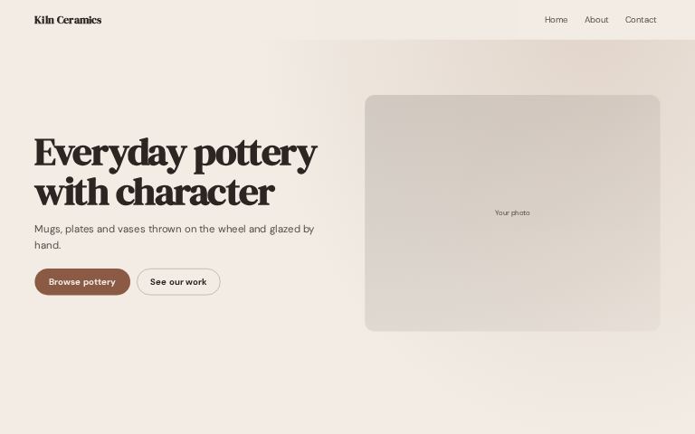 Kiln Ceramics website template