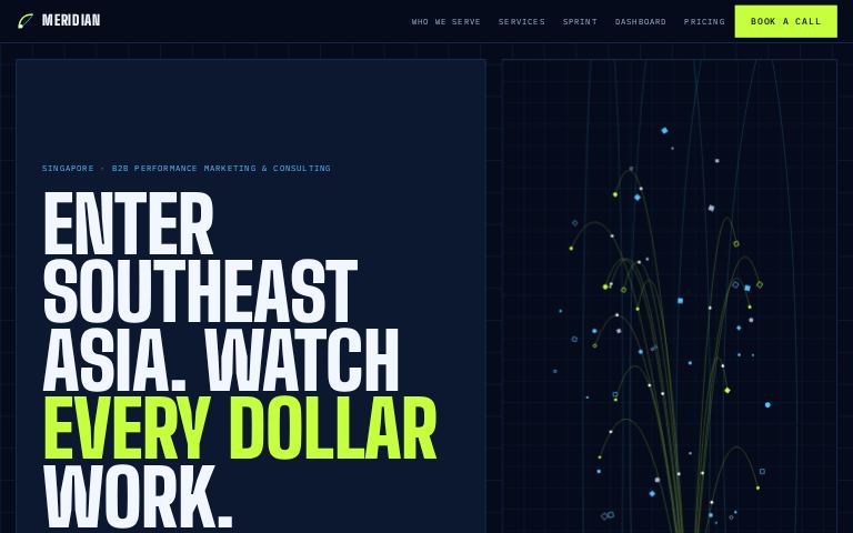 Meridian Growth Partners · Meridian Terminal website template