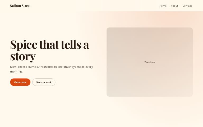 Saffron Street website template