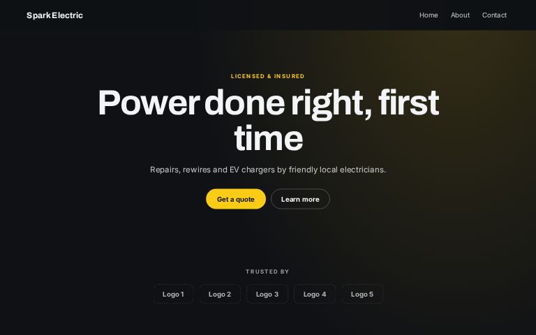 Spark Electric website template