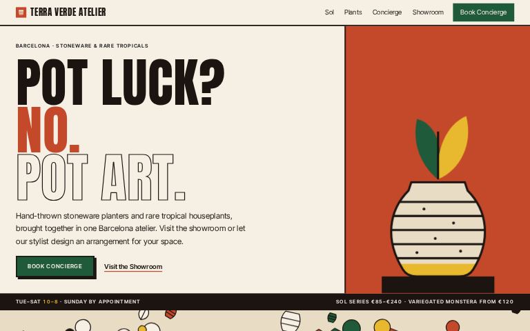 Terra Verde Atelier · Poster Terra website template
