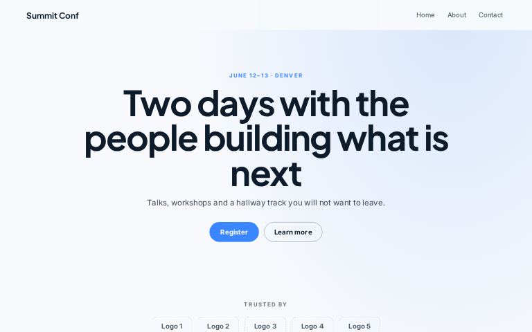 Summit Conf website template