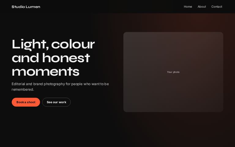 Studio Lumen website template