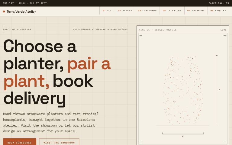 Terra Verde Atelier · Throwing Rings II website template