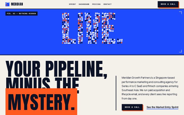 Meridian Growth Partners · Hard Meridian website template