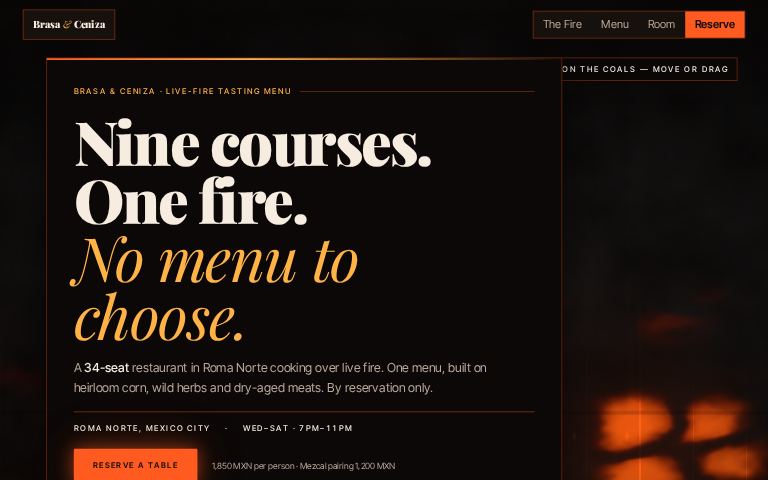 Brasa & Ceniza · Brasa Viva website template