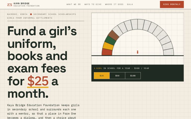 Kaya Bridge Education Foundation · Ledger Bridge website template