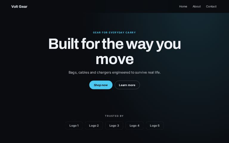 Volt Gear website template