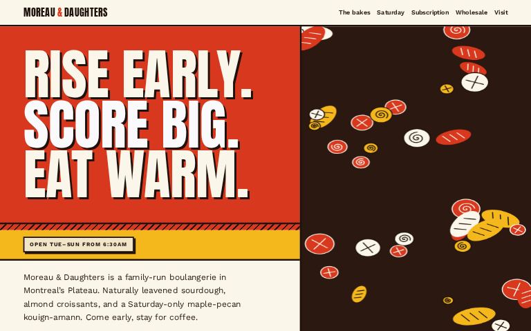 Moreau & Daughters Boulangerie · Gone By Ten website template