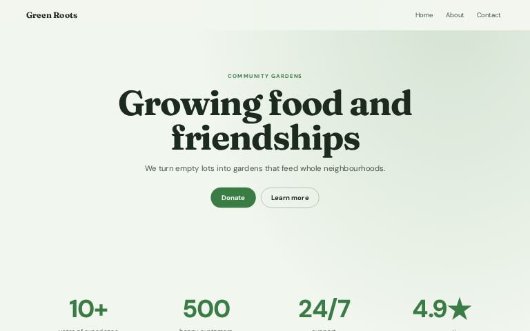 Green Roots website template