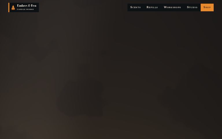 Ember & Fen Candle Works · Dusk Flame Tide website template