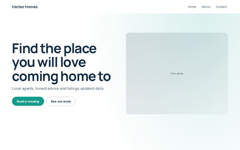 Harbor Homes website template