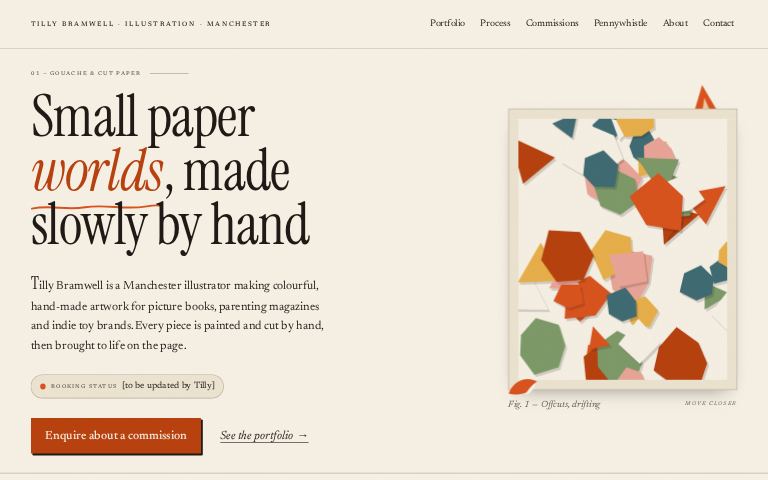 Tilly Bramwell Illustration · Quiet Paper Press website template