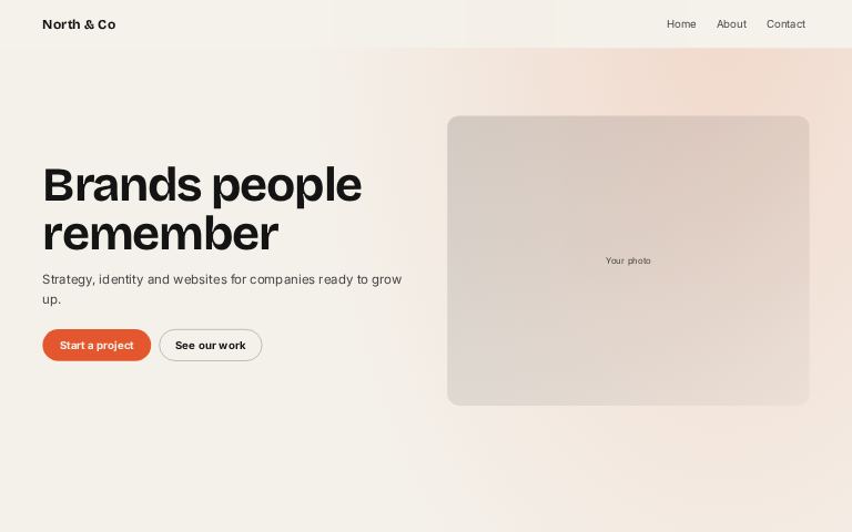North & Co website template
