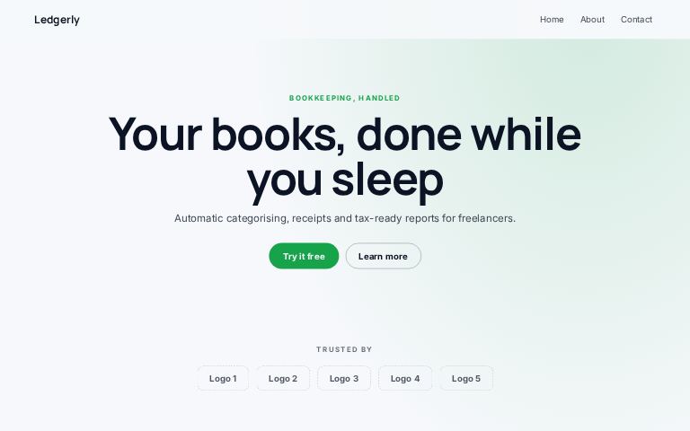 Ledgerly website template