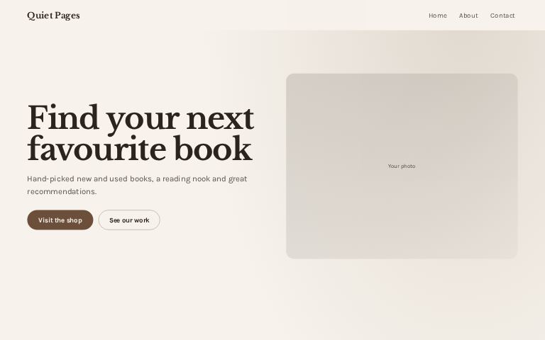 Quiet Pages website template