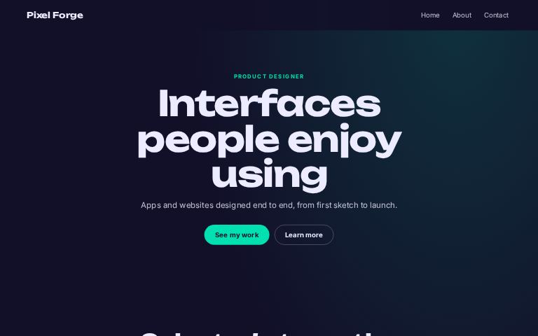 Pixel Forge website template