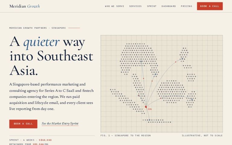Meridian Growth Partners · Meridian Quarterly website template