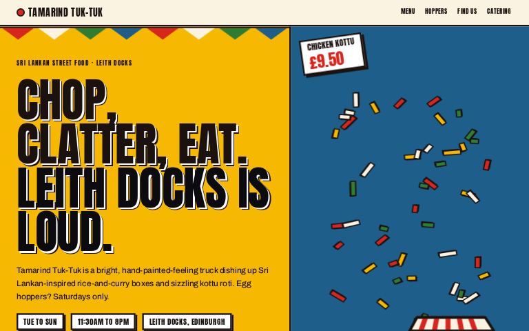 Tamarind Tuk-Tuk · Chop Shop Poster website template