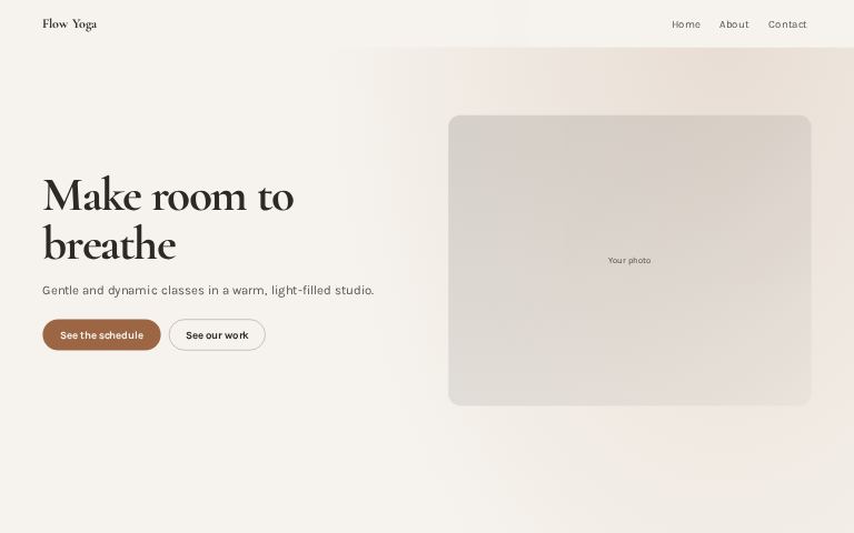 Flow Yoga website template