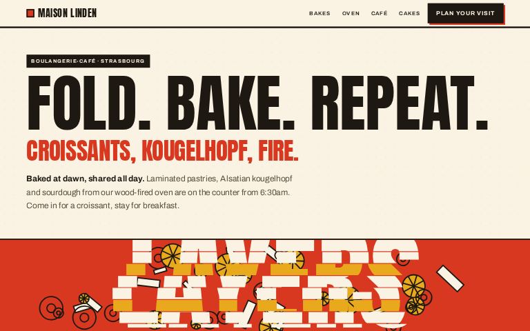 Maison Linden Boulangerie-Café · Poster Crumb website template