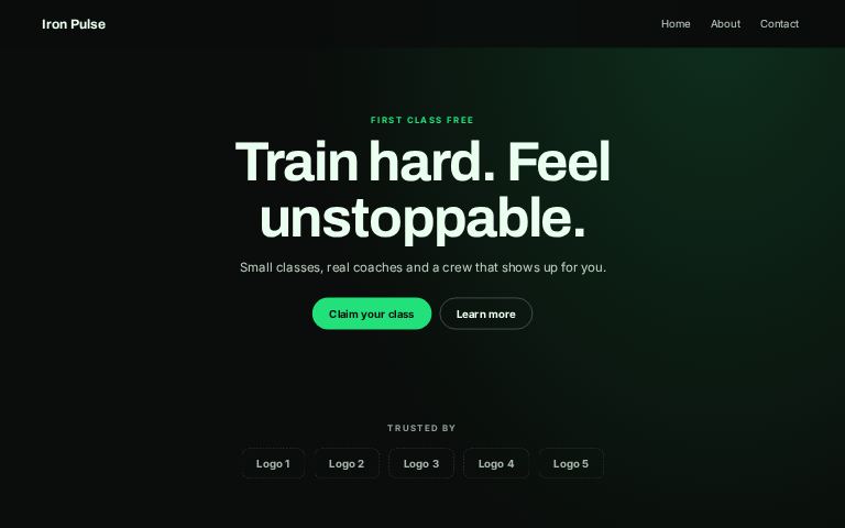Iron Pulse website template